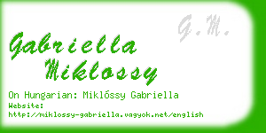 gabriella miklossy business card
