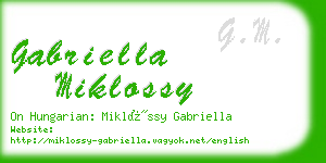 gabriella miklossy business card